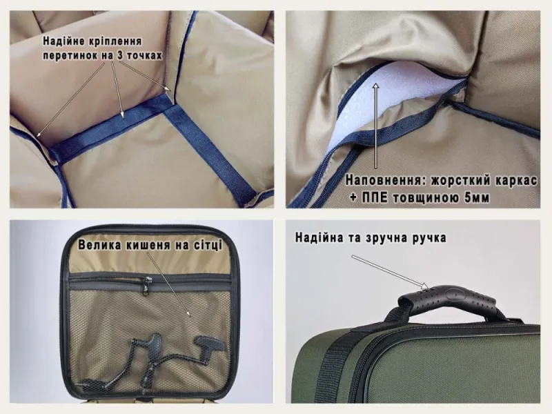 Жорсткий чохол для 4 котушок до 15000 (39х39х15см)