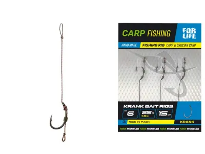 Готовий бойловий повідець KRANK BAIT RIGS (6кр/15см/25Lb/11,5кг) (3шт/пачка)(5пачек/1упаковка)