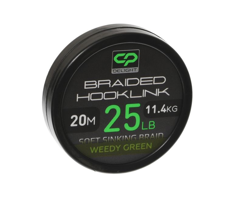 Повідцевий матеріал без оболонки Carp Pro Delight Soft Braided Hooklink Weedy Green 20м 25lb