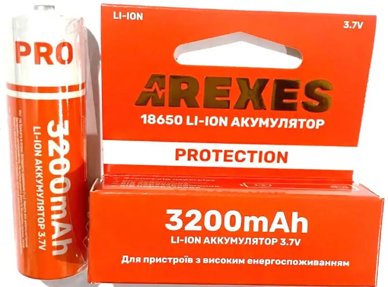 Аккумулятор Arexes 18650 3.7v 3200mah с защитой