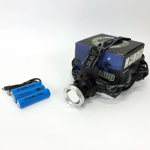 Потужний налобний LED-ліхтарик  X-balog BL8070 P50