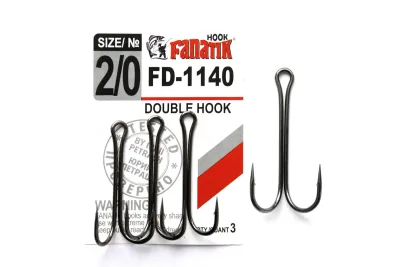FD-1140 № 2/0 Подвійний гачок Fanatik